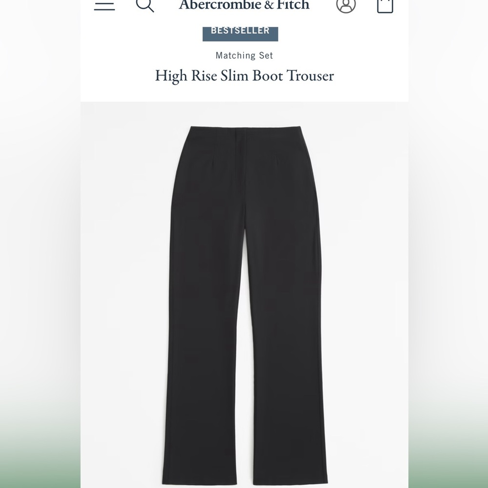 Abercrombie & Fitch High Rise Slim Boot Trouser